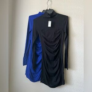 Express, extra small, sweater dress, blue.